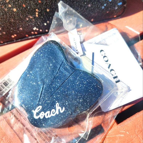 Coach Black Glitter Wristlet & Mirror Bundle - Picture 3 of 10